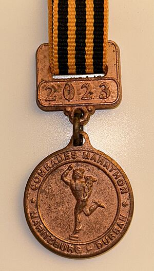 Vic Clapham medal from the 2023 Comrades Marathon