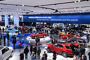 View from upper level of Ford display -- 2018 North American International Auto Show (40540943864)