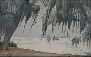 Winslow Homer - Spanish Moss, Tampa bay, Florida (1886)