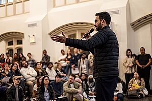 Zohran Mamdani Speaking at a DSA 101 Meeting at the Church of the Village in NYC