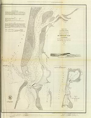 1852 U.S. Coast Survey Map of Humboldt Bay, California