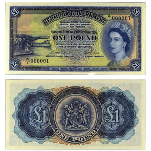 1952 £1 banknote of Bermuda
