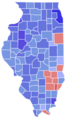 2004 United States Senate election in Illinois results map by county