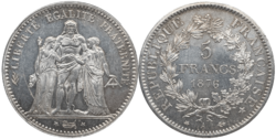 5 fr French Third Republic - 1876