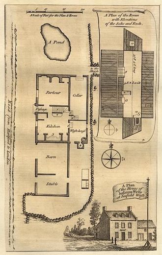 A Plan of the house of Susanna Wells at Enfield Wash