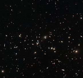 A scattering of spiral and elliptical galaxies