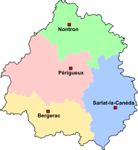 Arrondissements de la Dordogne