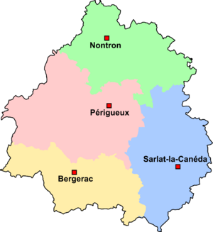 Arrondissements de la Dordogne