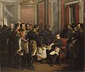 Bouchot - Napoléon signe son abdication à Fontainebleau 11 avril 1814