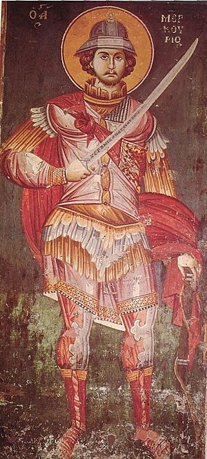 Byzantine icon St-Mercurius 1295