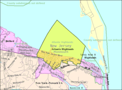 Census Bureau map of Atlantic Highlands, New Jersey