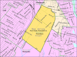 Census Bureau map of Teterboro, New Jersey