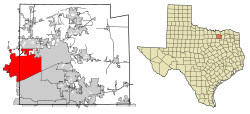 Location of Frisco in Collin County, Texas