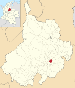 Location of the municipality and town of Valle San José in the Santander  Department of Colombia.