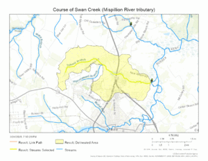 Course of Swan Creek (Mispillion River tributary)