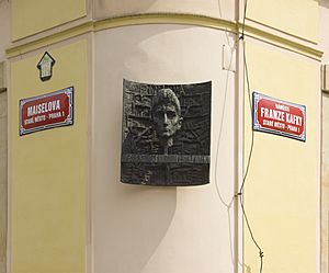 Czech-2013-Prague-Plaque (birthplace of Franz Kafka)