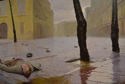 Després de la batalla (detall), Antoni Fillol Granell, 1904, museu de Belles Arts de València