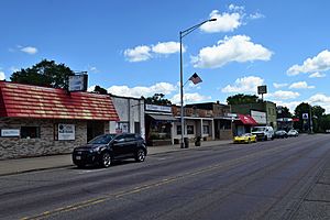 Businesses on WIS 82 in downtown Oxford