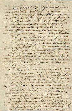 Eli Whitney's first contract as a gunfounder signed by Oliver Ellsworth 1786