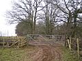 Gate on footpath by Everdon Stubbs wood. - geograph.org.uk - 101695