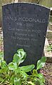 Grave of Ian McDonald in Highgate Cemetery