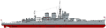HMS Renown (1939) profile drawing