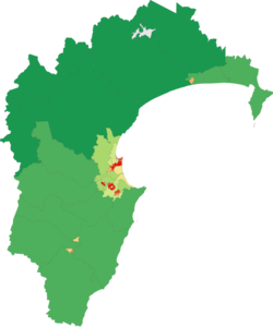 Hawke's Bay Population Density Map 2018 census