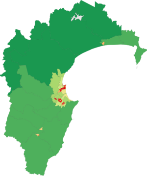 Hawke's Bay Population Density Map 2018 census