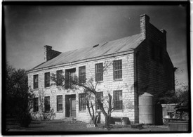 Historic American Buildings Survey, Arthur W. Stewart, Photographer November 27, 1936 SOUTHEAST ELEVATION. - Judge Sebron G. Sneed House, Route I-35 and Bluff Springs Road, HABS TEX,227-AUSTIN.V,1-3.tif
