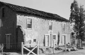 Historic American Buildings Survey Roger Sturtevant, Photographer Jan. 27, 1934 WEST ELEVATION (REAR) - Caledonia Inn, Highway 101, San Miguel, San Luis Obispo County, CA HABS CAL,40-SANMI.V,2-1 (cropped)