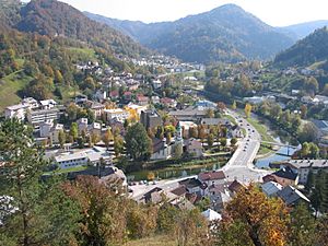 View of the town of Idrija
