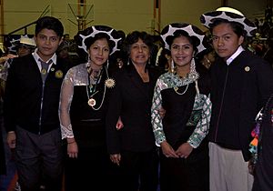 Indigenous and non-Indigenous Saraguro youth and their professor..jpg
