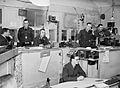Interior of RAF Fighter Command's Sector 'G' Operations Room at Duxford, Cambridgeshire, September 1940. CH1401