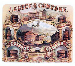 J. Estey & Co. advertisement - Boudoir Organs, Harmonic Organs, Cottage Organs. Brattleboro, VT. (c.1866-c.1872) 400% zoomed, edit2.jpg