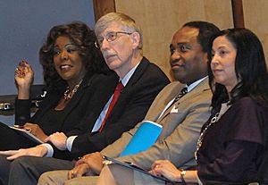 JC Hayward, Francis Collins, Griffin Rodgers, Janine Austin Clayton at NIH
