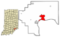 Jefferson County Indiana Incorporated and Unincorporated areas Madison Highlighted 1845990