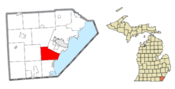 Location within Monroe County