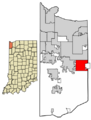Lake County Indiana Incorporated and Unincorporated areas Winfield Highlighted 1884878