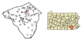 Lancaster County Pennsylvania Incorporated and Unincorporated areas Akron Highlighted