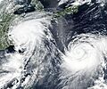 Lekima and Krosa 2019-08-09 0535Z
