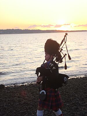 Liam Crouse playing at Sunset