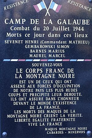 Mémorial au Corps franc de la Montagne Noire