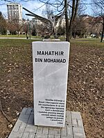 Mahathir Mohamad bust in Sarajevo
