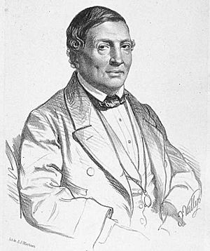 Drawing of Manuel Codorniu, seated.