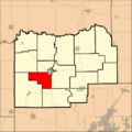 Map highlighting Petersburg South Precinct, Menard County, Illinois