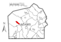 Map of Cashtown-McKnightstown, Adams County, Pennsylvania Highlighted