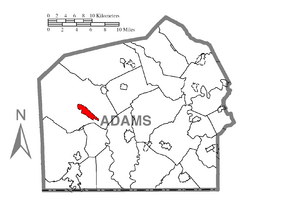 Location within Adams County