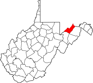 Map of West Virginia highlighting Mineral County