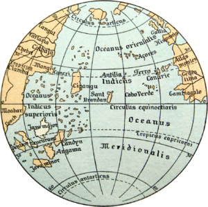 Martin Behaim 1492 Ocean Map