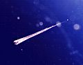Meteoroid track through aerogel from EURECA mission